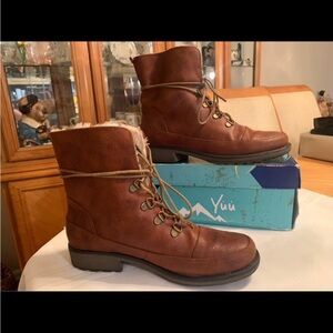 Yuu Sung Whisky Tan Faux Fur Lined Boots